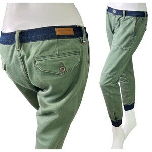 Etienne Marcel Military Green Utility Pant Two Toned Jogger Style $288 Size 28